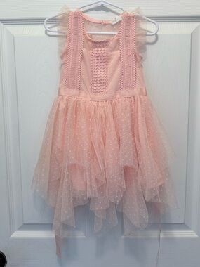 Nannette Peach Layered Tulle Dress Costume